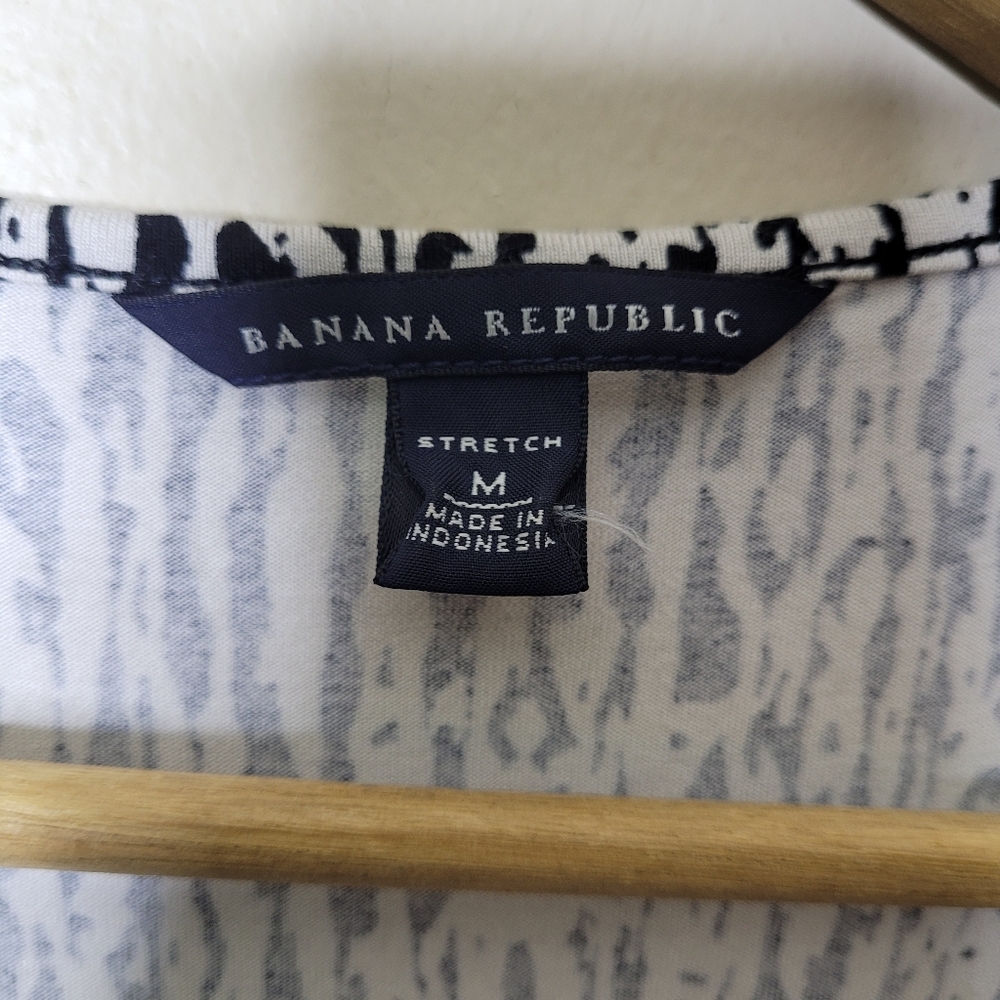 Banana Republic Black & White Faux Wrap Dress Size Medium - Picture 8 of 10